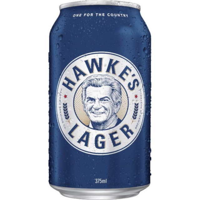 Hawke's Lager Cans 24x375ml product image.
