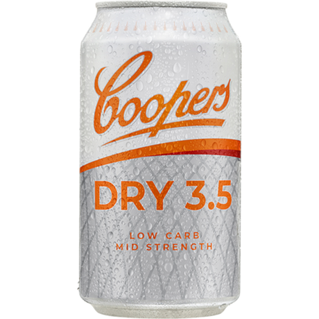 Coopers Dry 3.5% Cans 24x375ml product image.