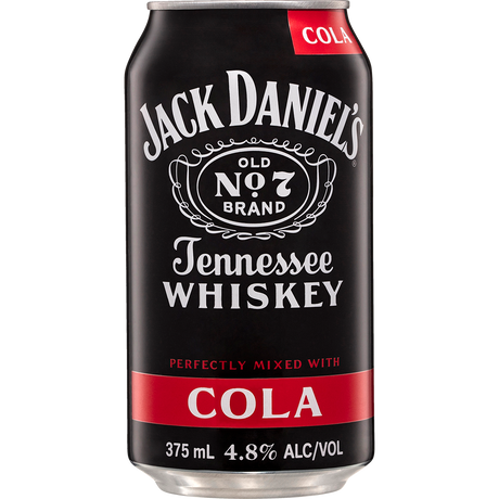 Jack Daniel's Whiskey & Cola Cans 24x375ml product image.