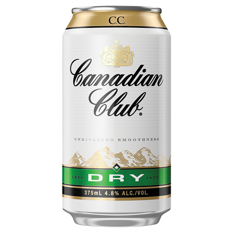 Canadian Club Candian Club & Dry Cans 10x375ml product image.