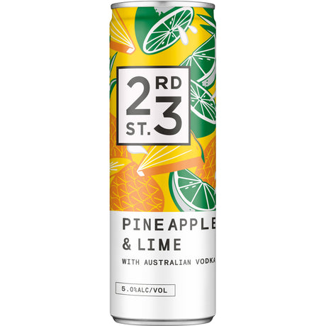 23rd Street Pineapple & Lime Vodka & Soda Cans 24x300ml product image.