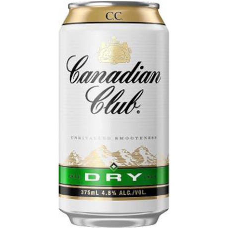 Canadian Club Candian Club & Dry Cans 24x375ml product image.