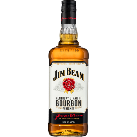 Jim Beam Kentucky Straight Bourbon 1l product image.