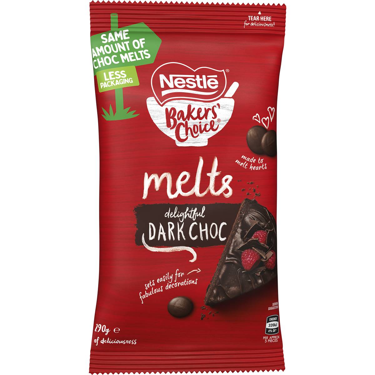 Nestle Dark Choc Melts 290g