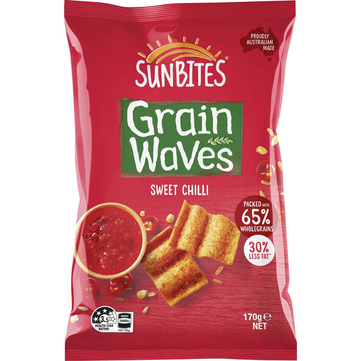 Grain Waves Wholegrain Chips Sweet Chilli 170g