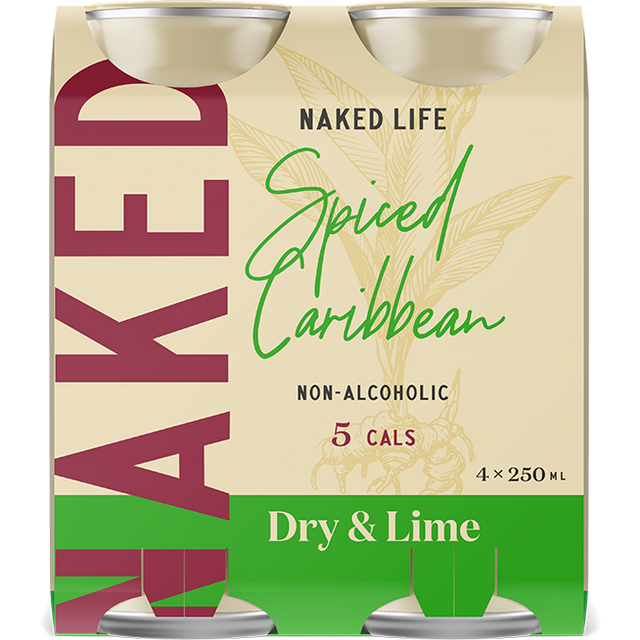 Product image of Naked Life Spiced Caribbean Dry 4x250ml