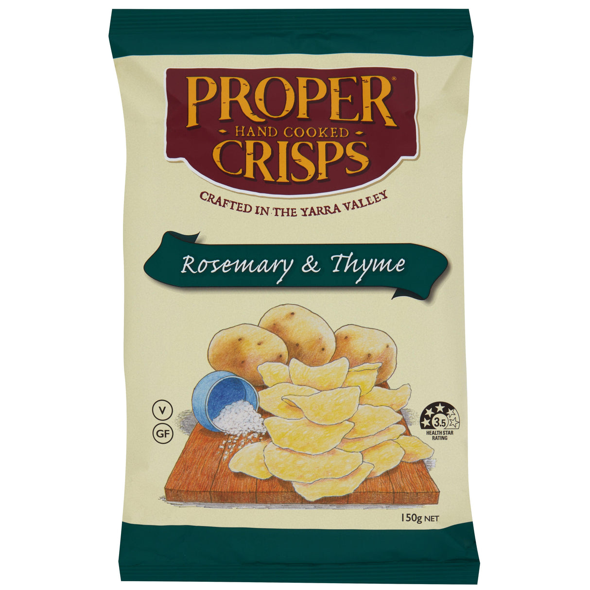Product image of Proper Crisps Rosemary and Thyme 150g