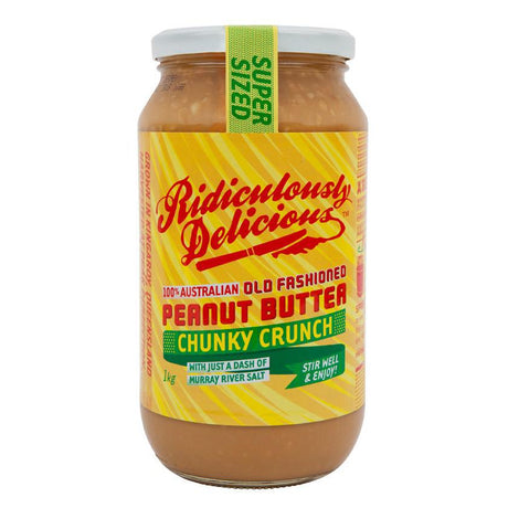 Product image of The Ridiculously Delicious Nut Butter Company Super Sized 1kg Chunky Crunch Peanut Butter 1kg