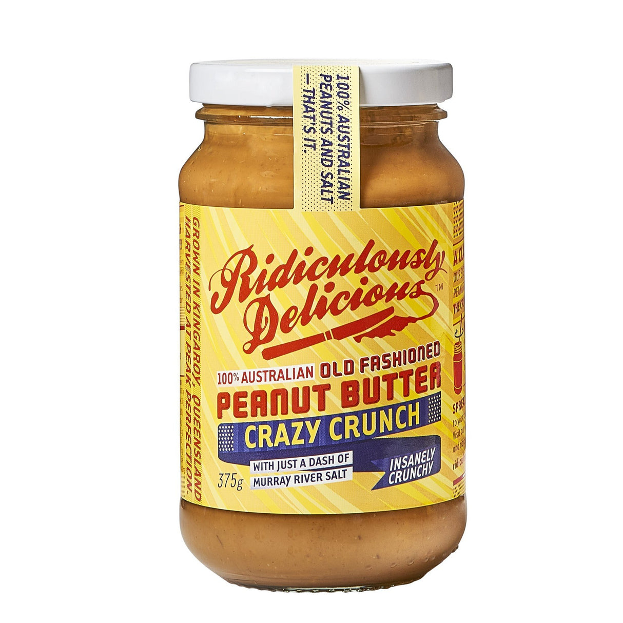 Product image of The Ridiculously Delicious Nut Butter Company Crazy Crunch Peanut Butter 375g