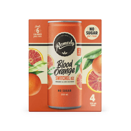 Product image of Remedy Kombucha Switchel Multipack Blood Orange 4x250ml