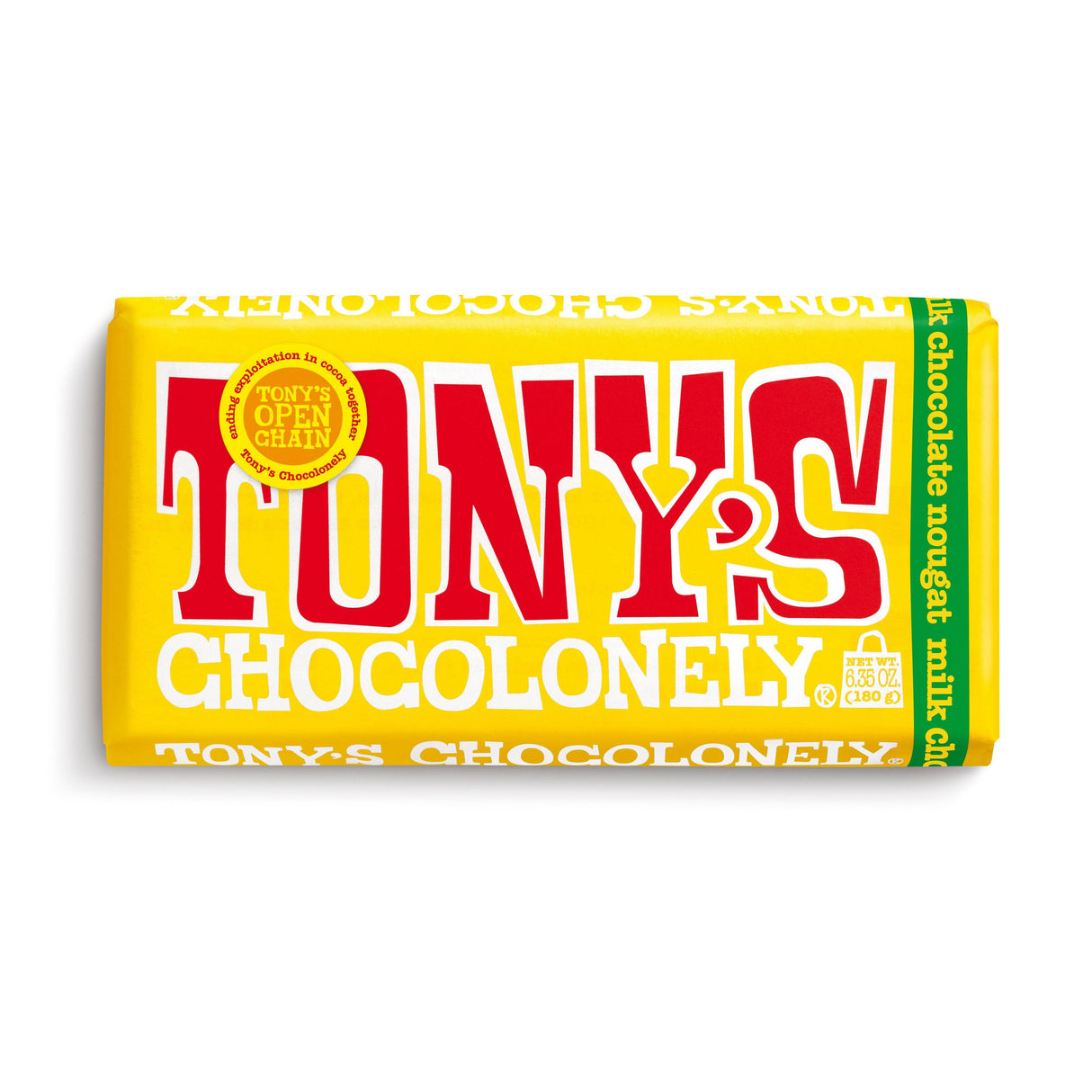 Product image of Tony's Chocolonely Milk Honey Almond Nougat 180g