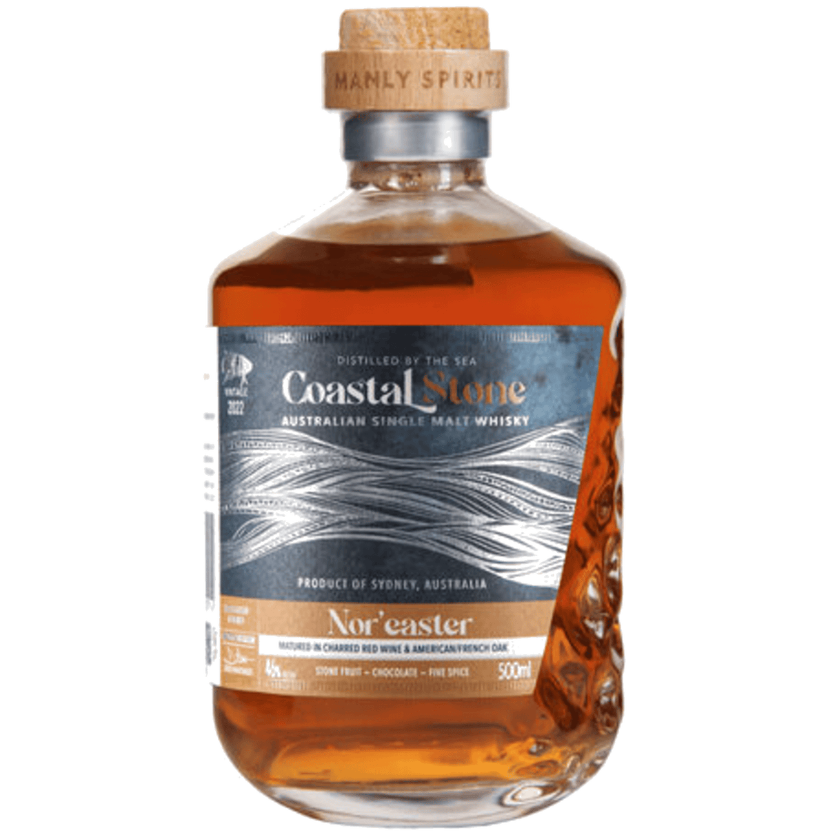 Coastal Stone Nor'easter Australian Single Malt Whisky 500ml