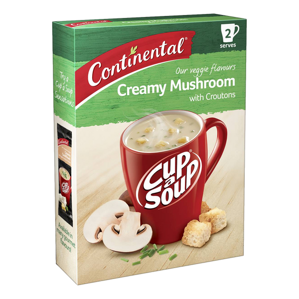 Continental Cup A Soup Creamy Mushroom With Croutons 2 Pack