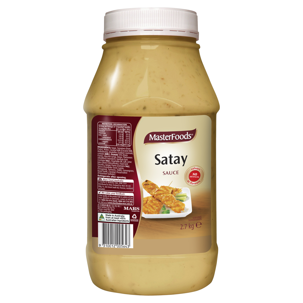 MasterFoods Satay Sauce 2.7kg