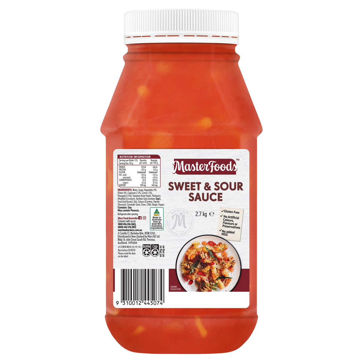 MasterFoods Sweet & Sour Sauce 2.7kg