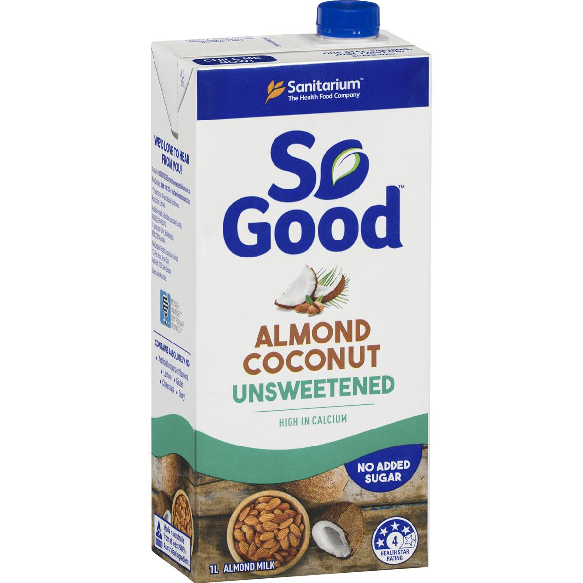 Sanitarium So Good Long Life Unsweetened Almond Coconut Milk 1l
