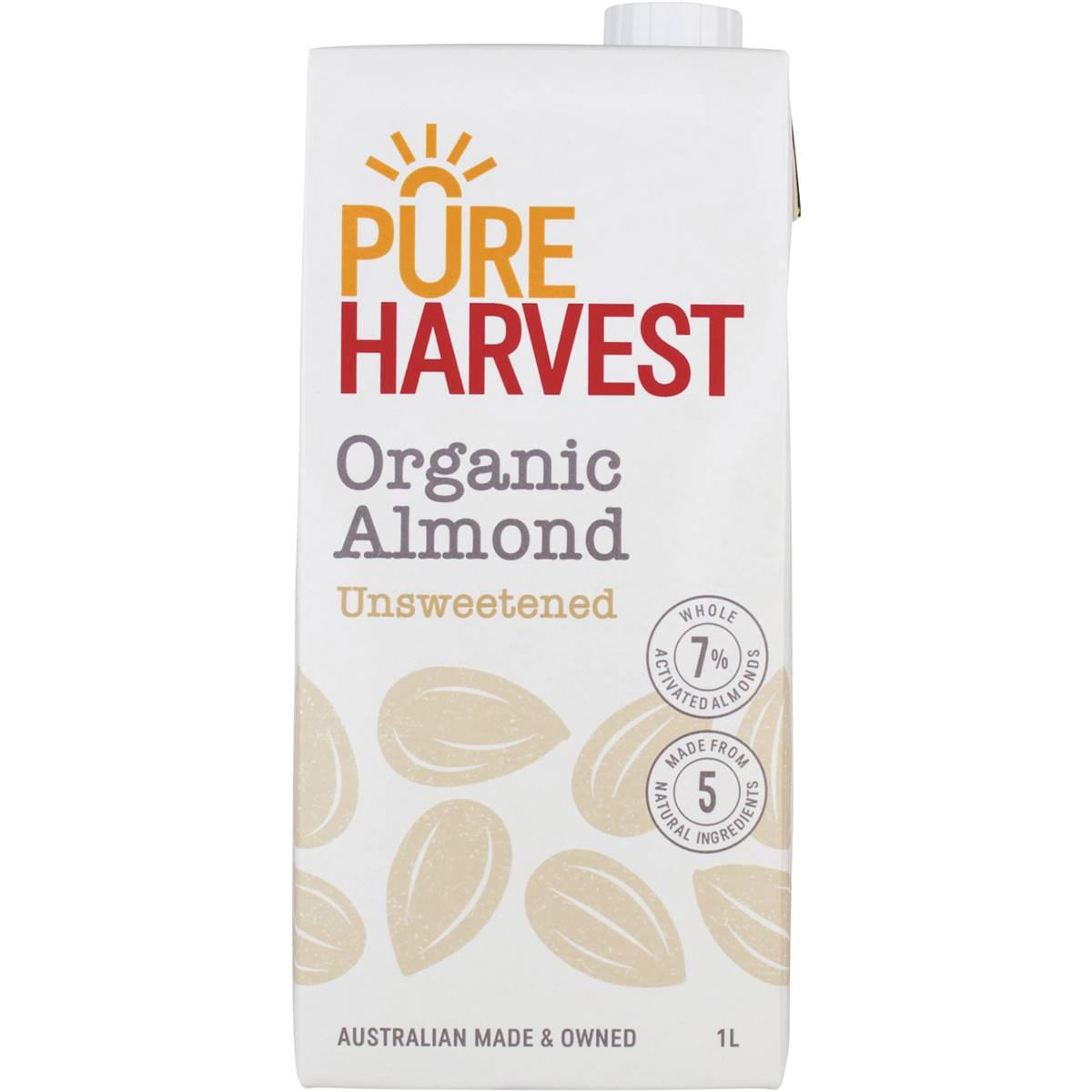 Pureharvest Almond Milk Unsweetened 1l
