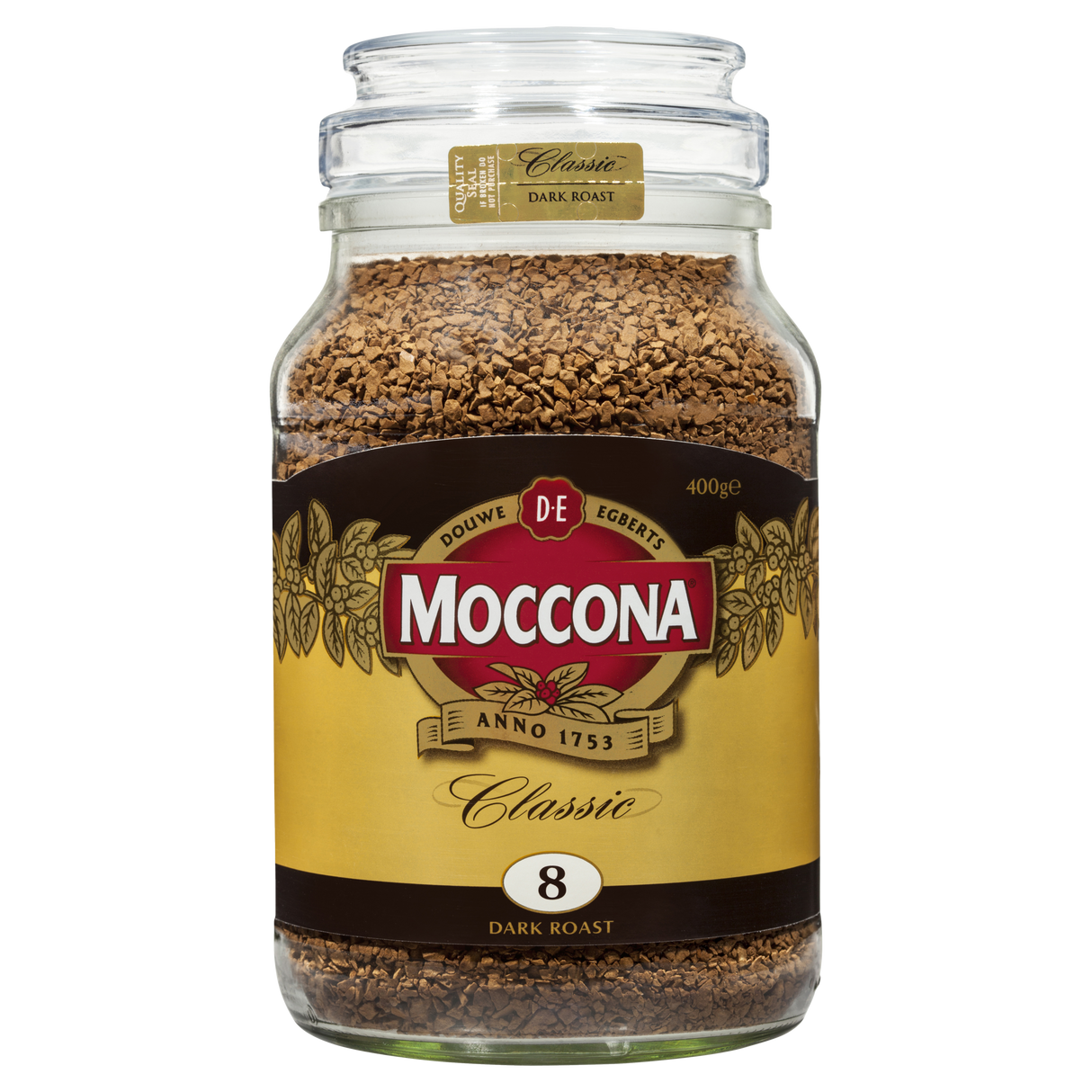 Moccona Freeze Dried Instant Coffee Classic Dark Roast 400g