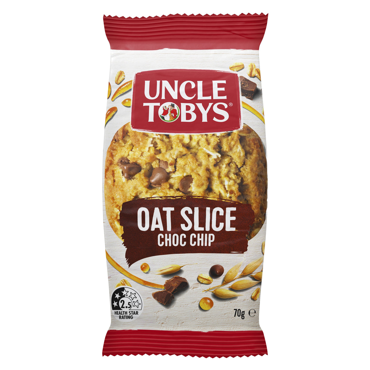 Uncle Tobys Nutritional Snacks Oat Slice Chocolate Chip 70g