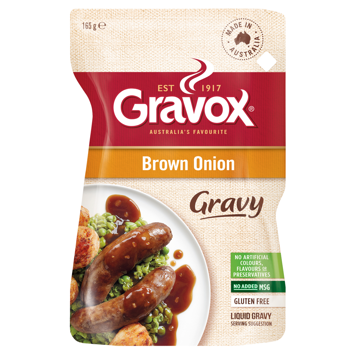 Gravox Brown Onion Liquid Gravy Pouch 165g