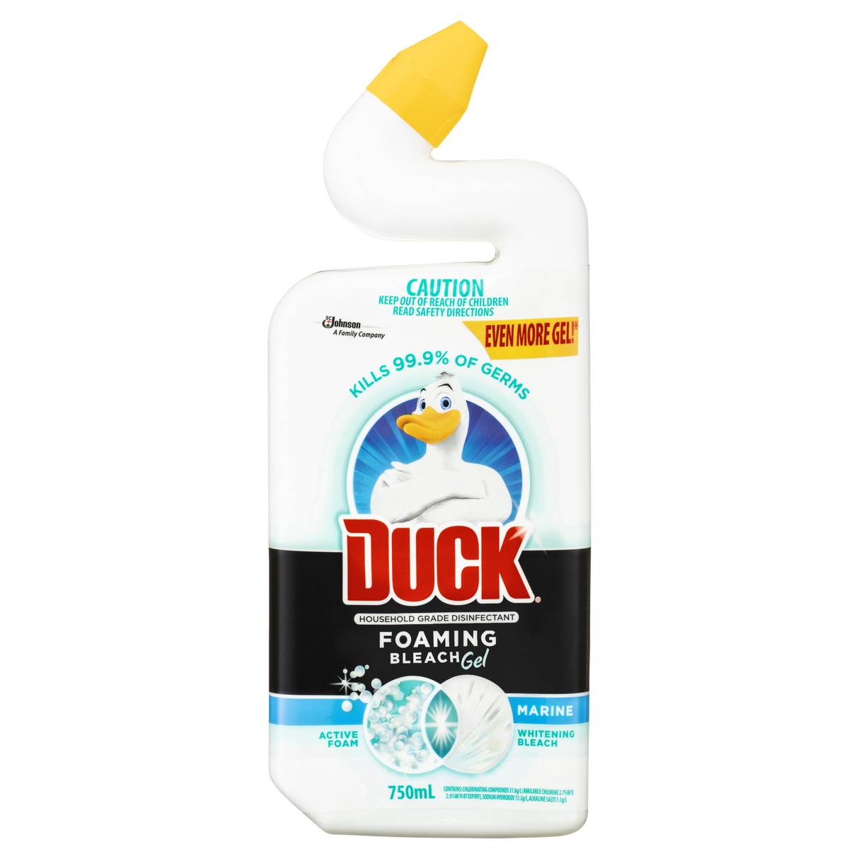 Duck Foaming Bleach Gel Toilet Cleaner Marine 750ml