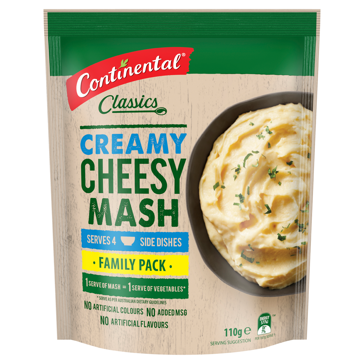 Continental Classics Cheesy Mash Potato Family Pack 110g