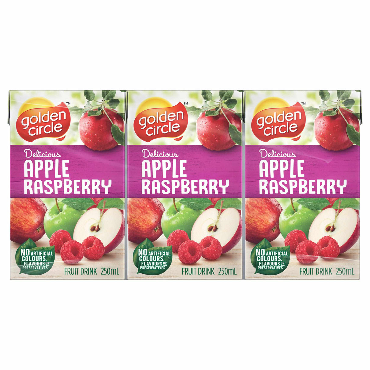 Golden Circle Apple Raspberry Fruit Drink Poppers 6x250ml