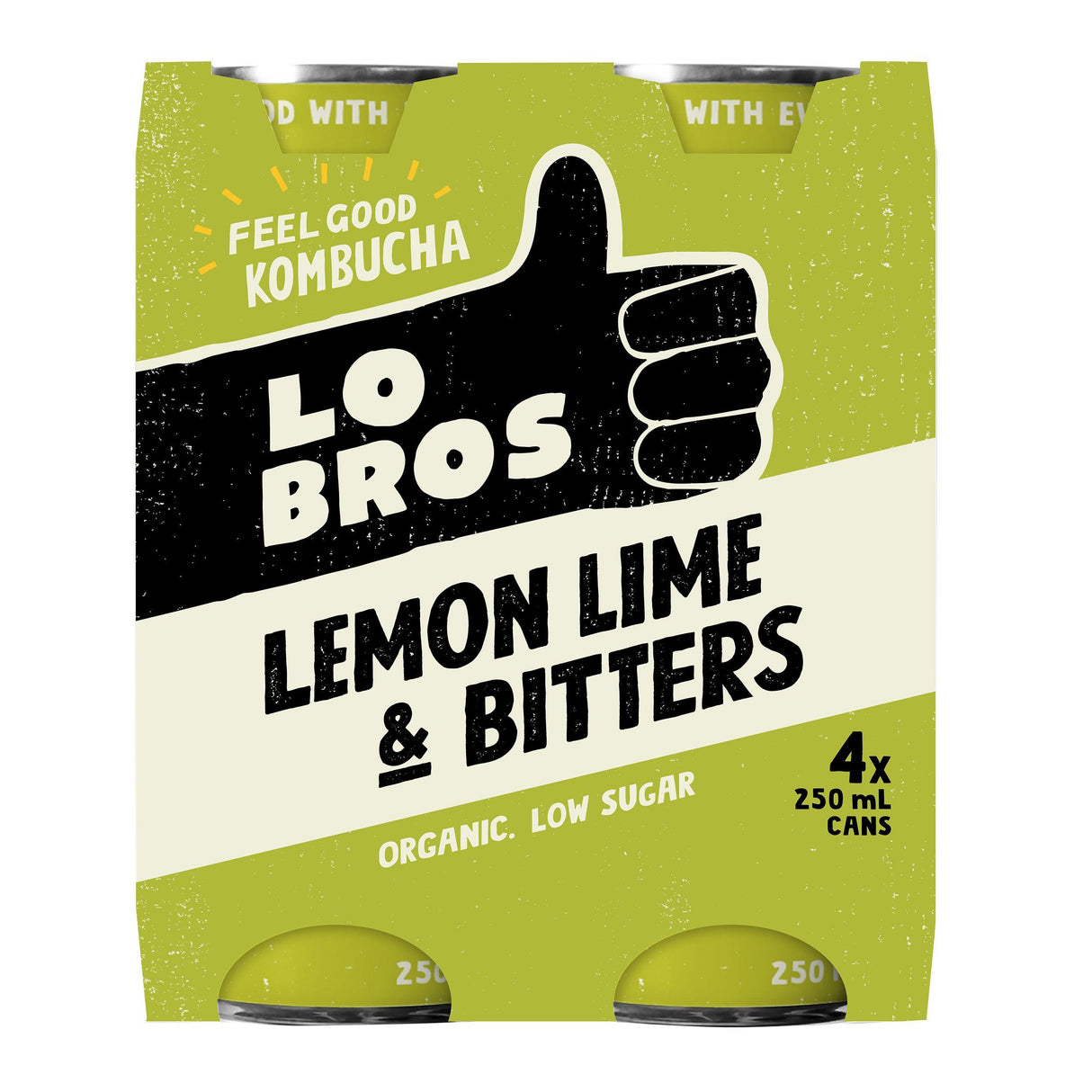 Lo Bros Kombucha Lemon, Lime & Bitters 4x250ml