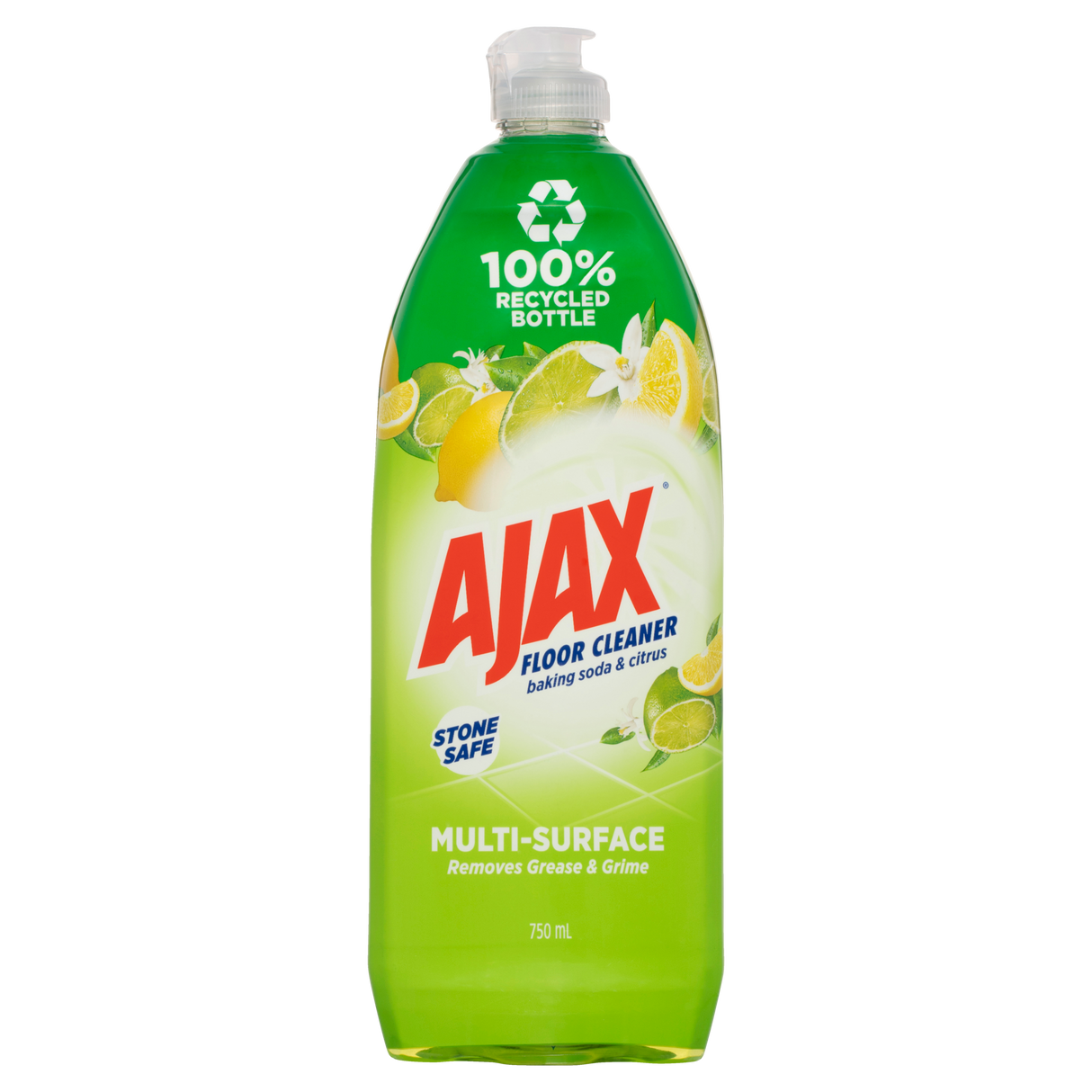 Ajax Floor Cleaner Stone Safe Baking Soda Bottle 750ml