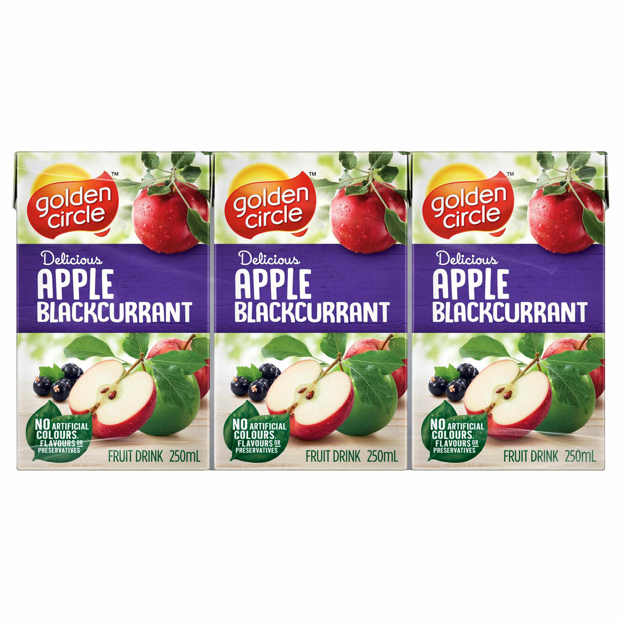 Golden Circle Apple Blackcurrant Fruit Drink Poppers 6x250ml