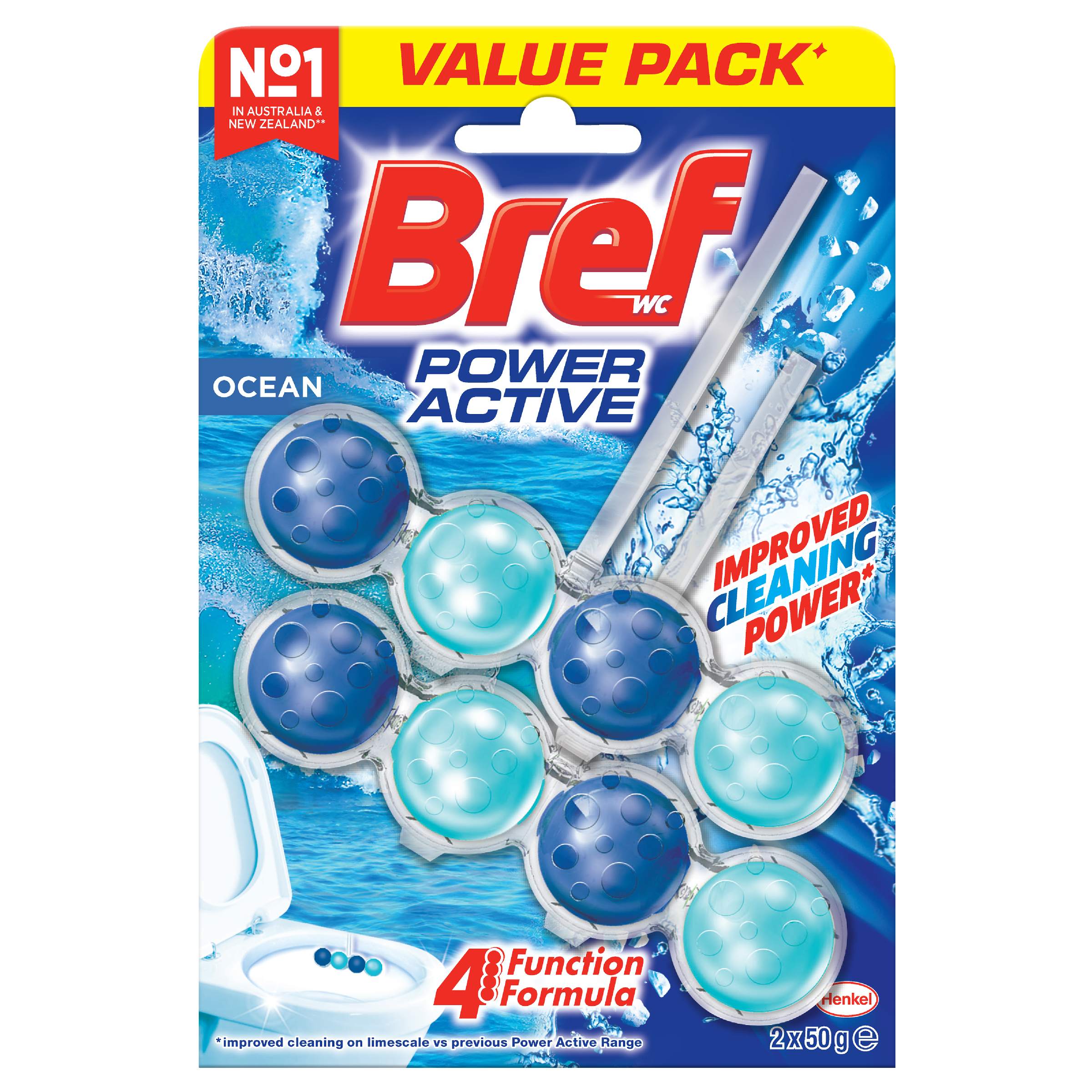 Bref WC Power Activ' Blue Water 50 g – Cleaning Blocks