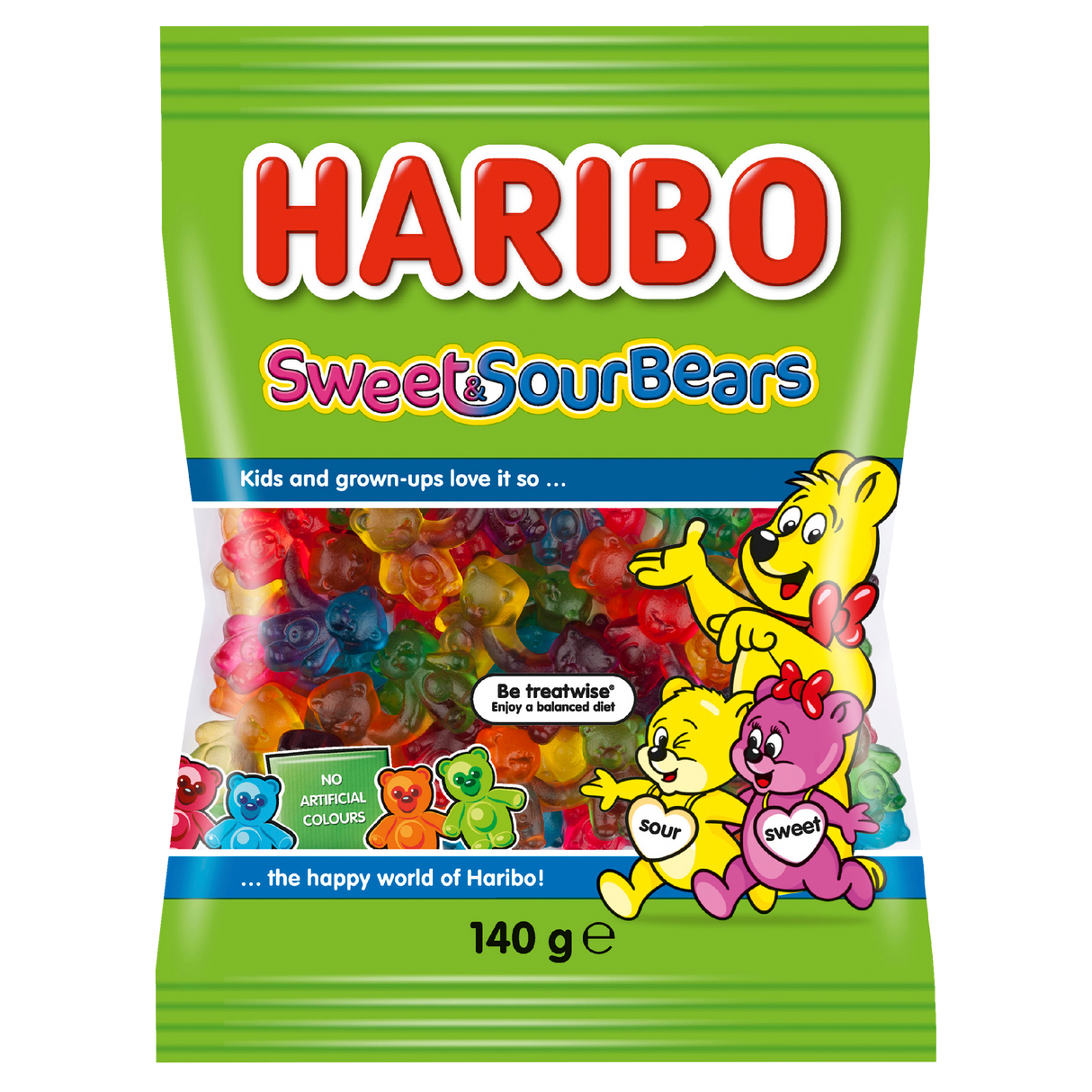 Haribo Sweet & Sour Bears 140g