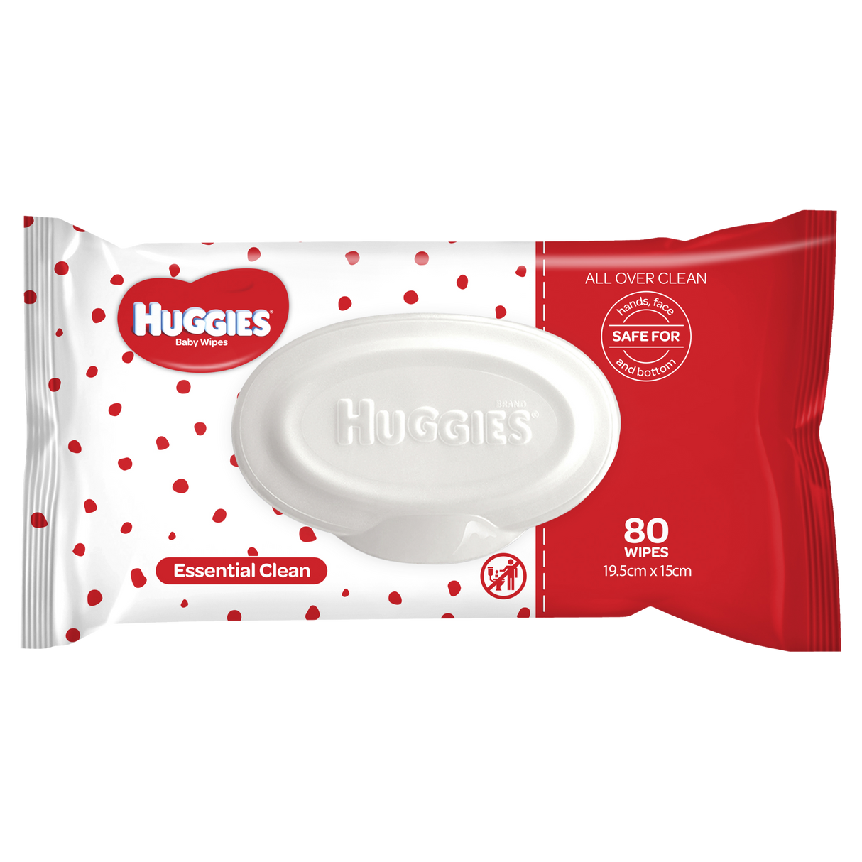 Huggies Essentials Essential Clean Baby Wipes 80 Pack