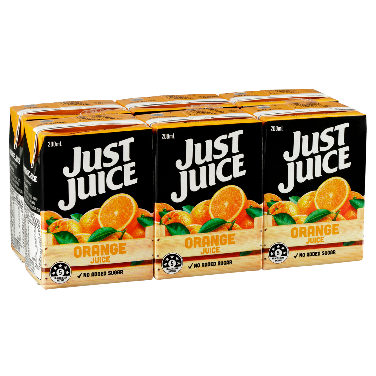 Just Juice Orange Poppers 6x200ml