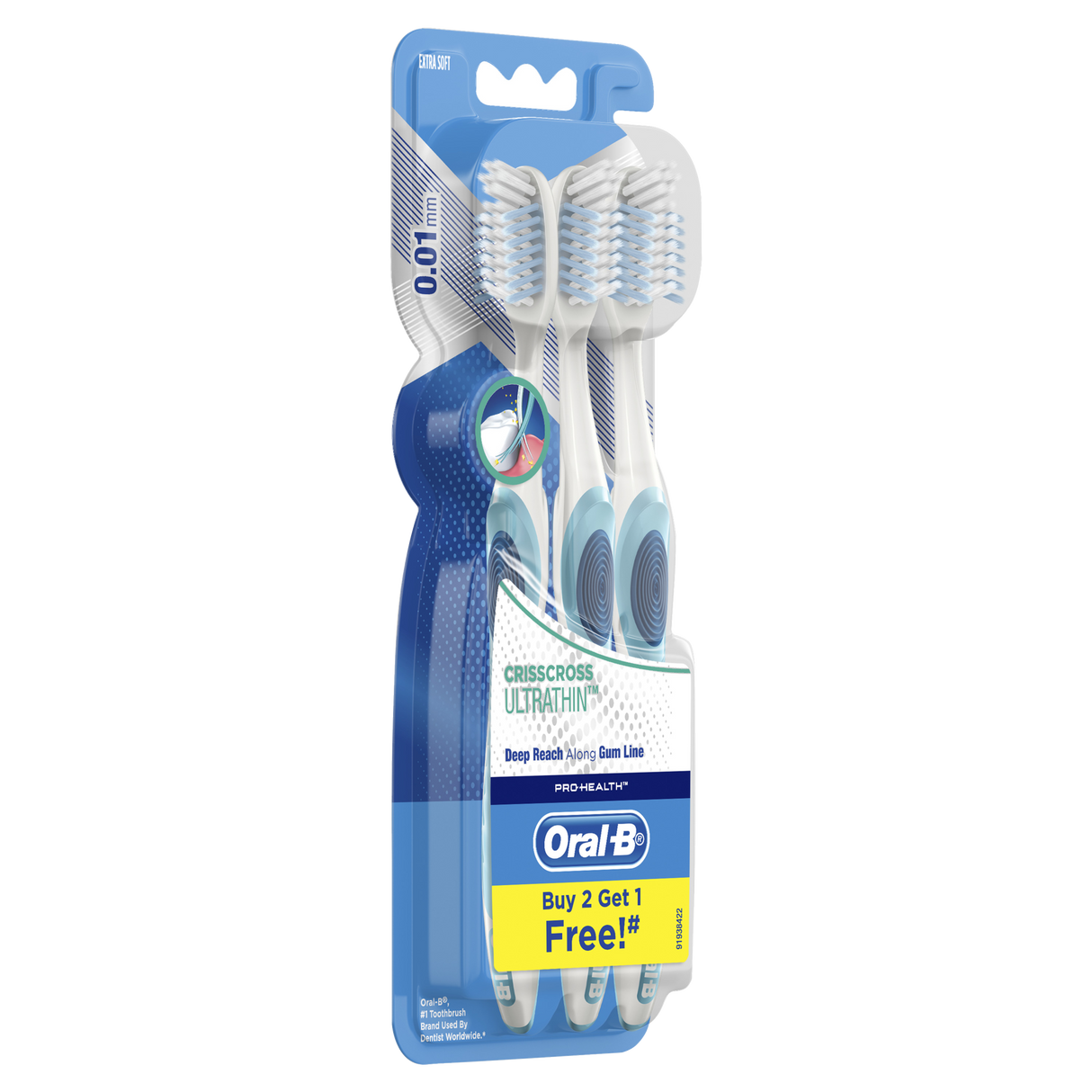 Oral-B CrissCross Ultrathin Toothbrush Extra Soft 3 Pack