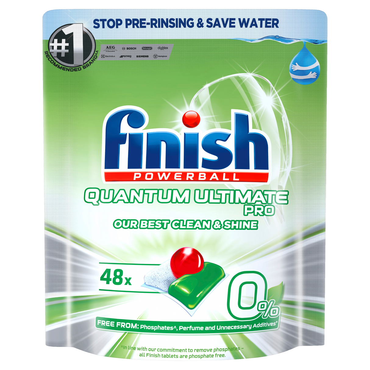 Finish Quantum Ultimate Pro 0% Dishwashing Tablets 48 Pack