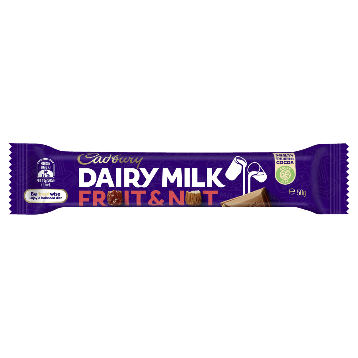 Cadbury Dairy Milk Fruit & Nut Milk Bar 50g