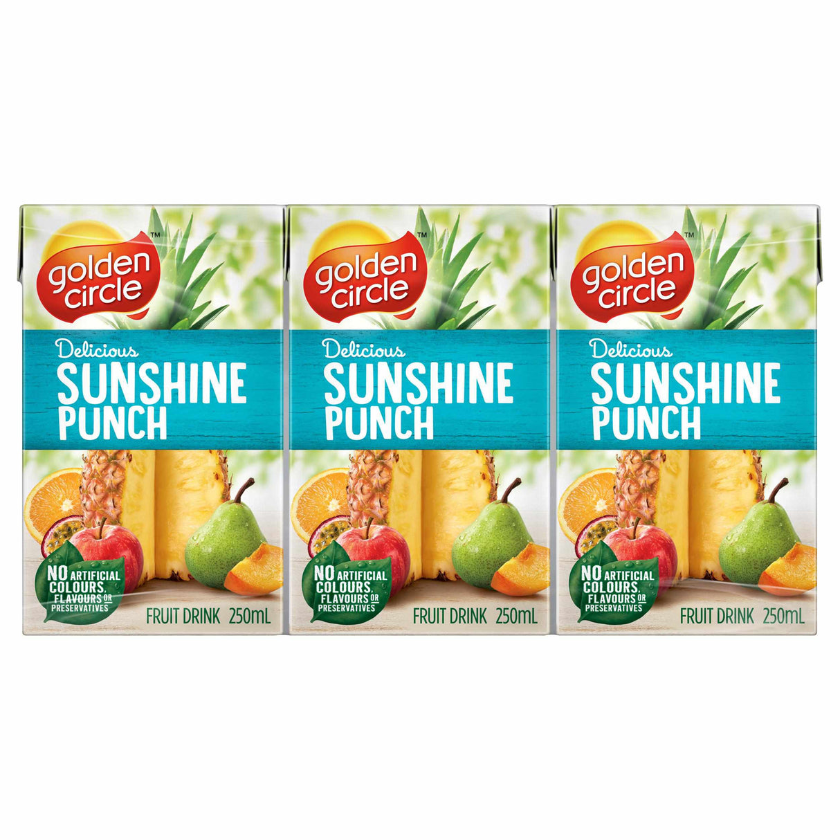 Golden Circle Sunshine Punch Fruit Drink Poppers 6x250ml