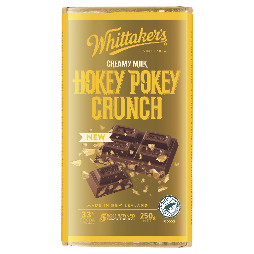 Whittaker's Creamy Milk Hokey Pokey Crunch Chocolate Block 250g