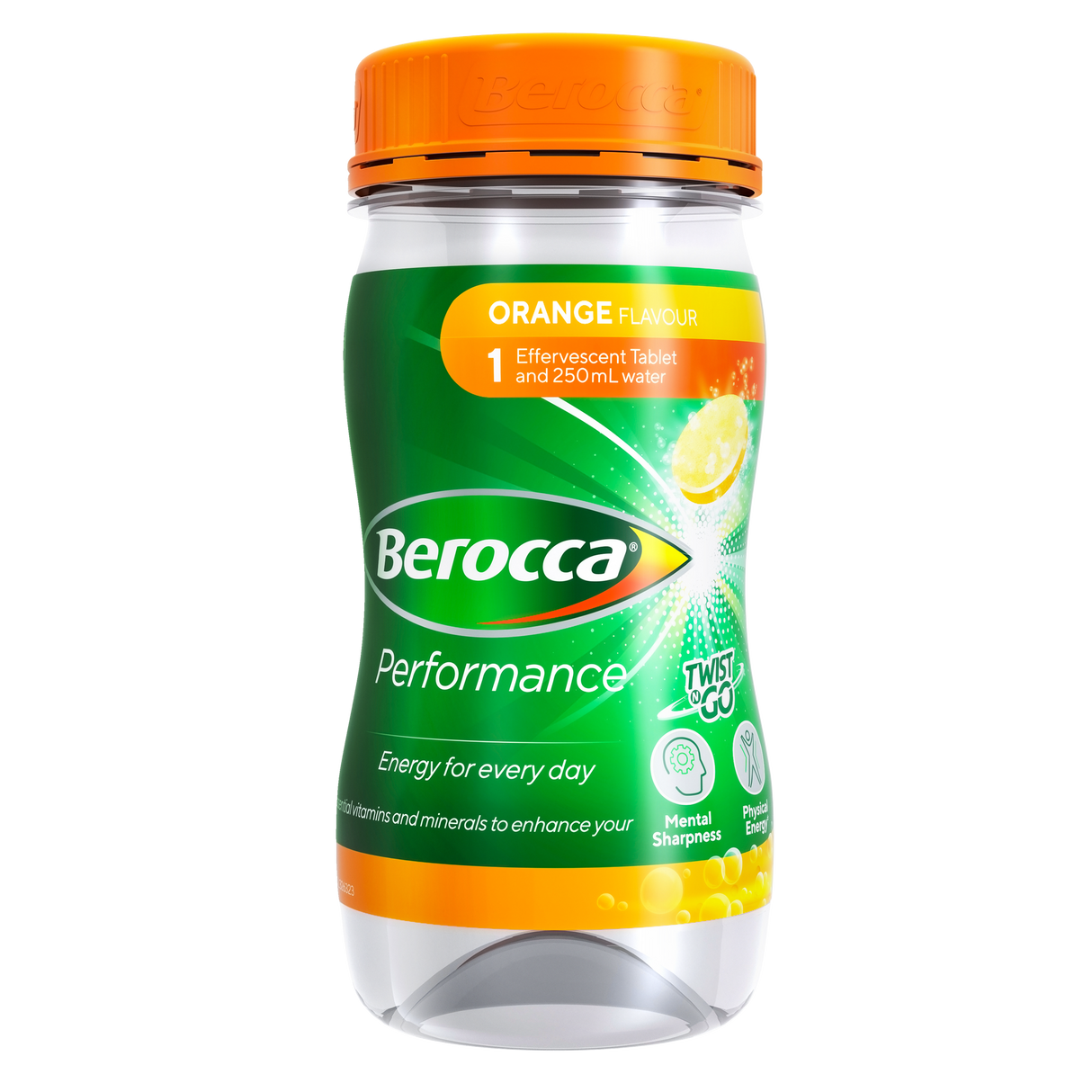 Berocca Twist N Go Energy Vitamin Orange Drink 250ml