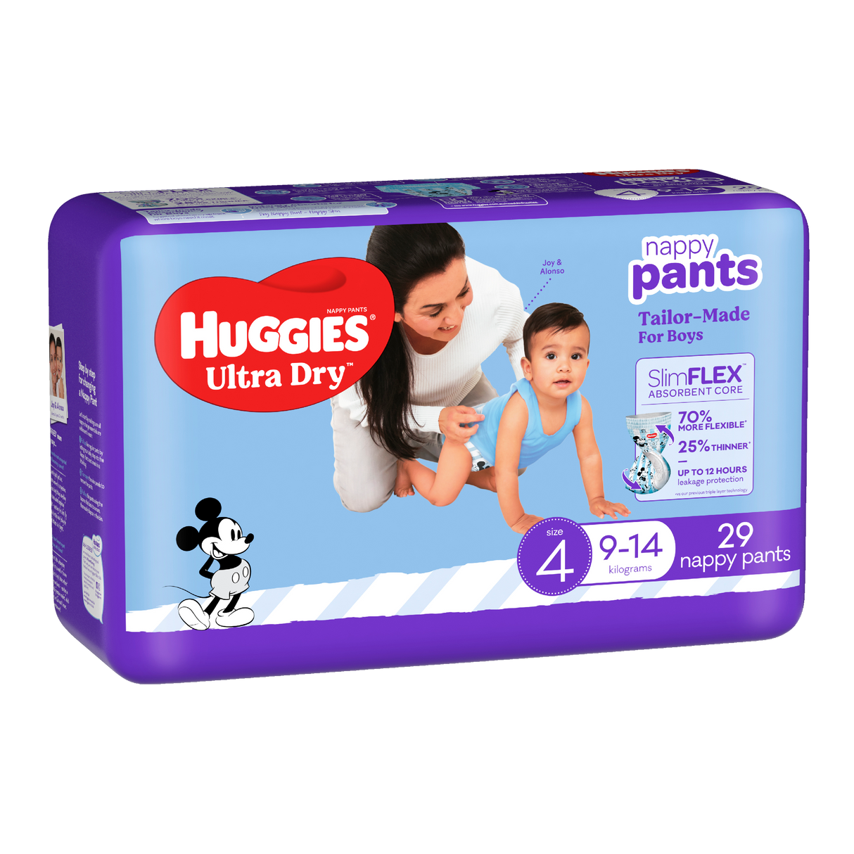 Huggies Ultra Dry Nappy Pants Boys Size 4 (9-14kg) 29 Pack