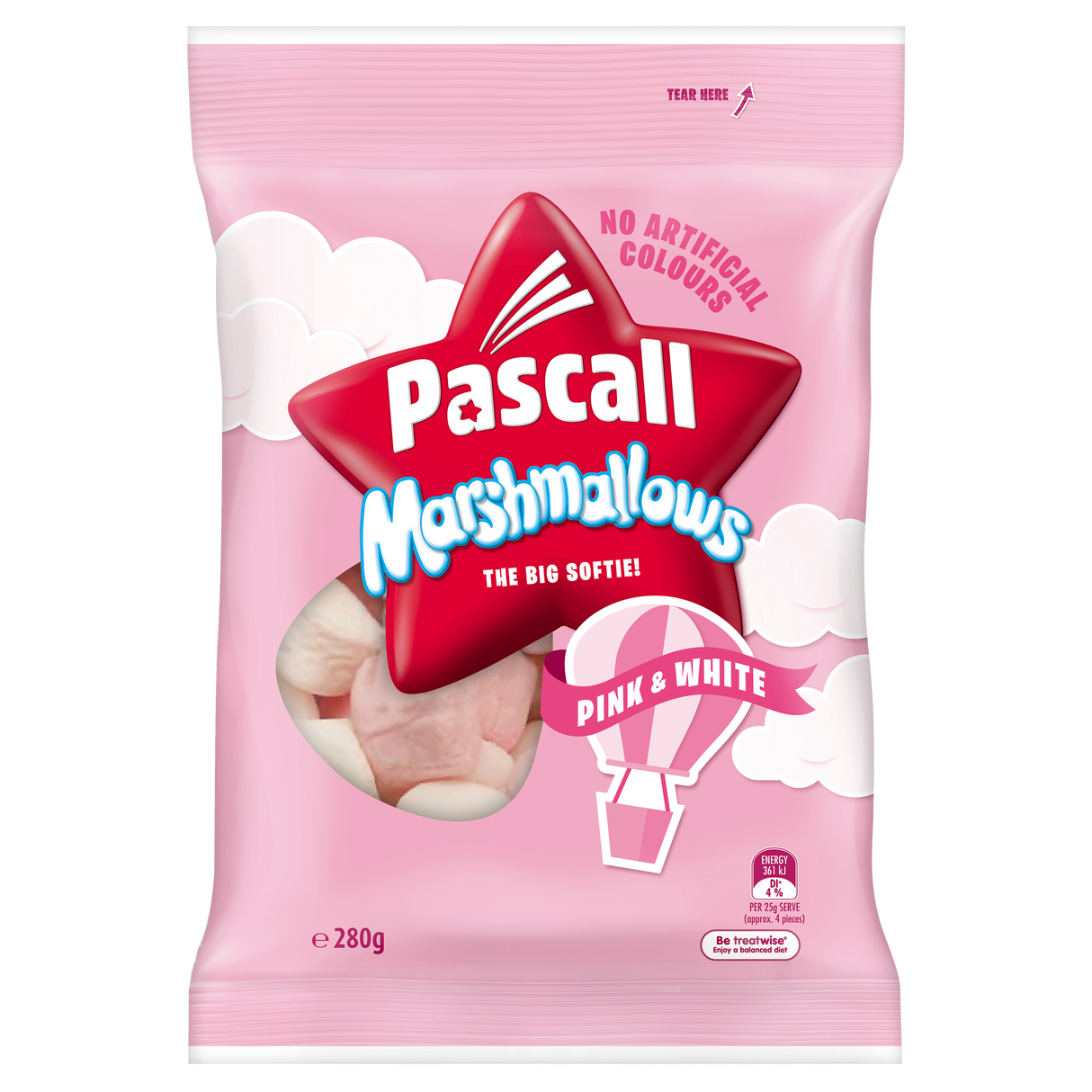 Pascall Marshmallows Pink & White Lollies 280g