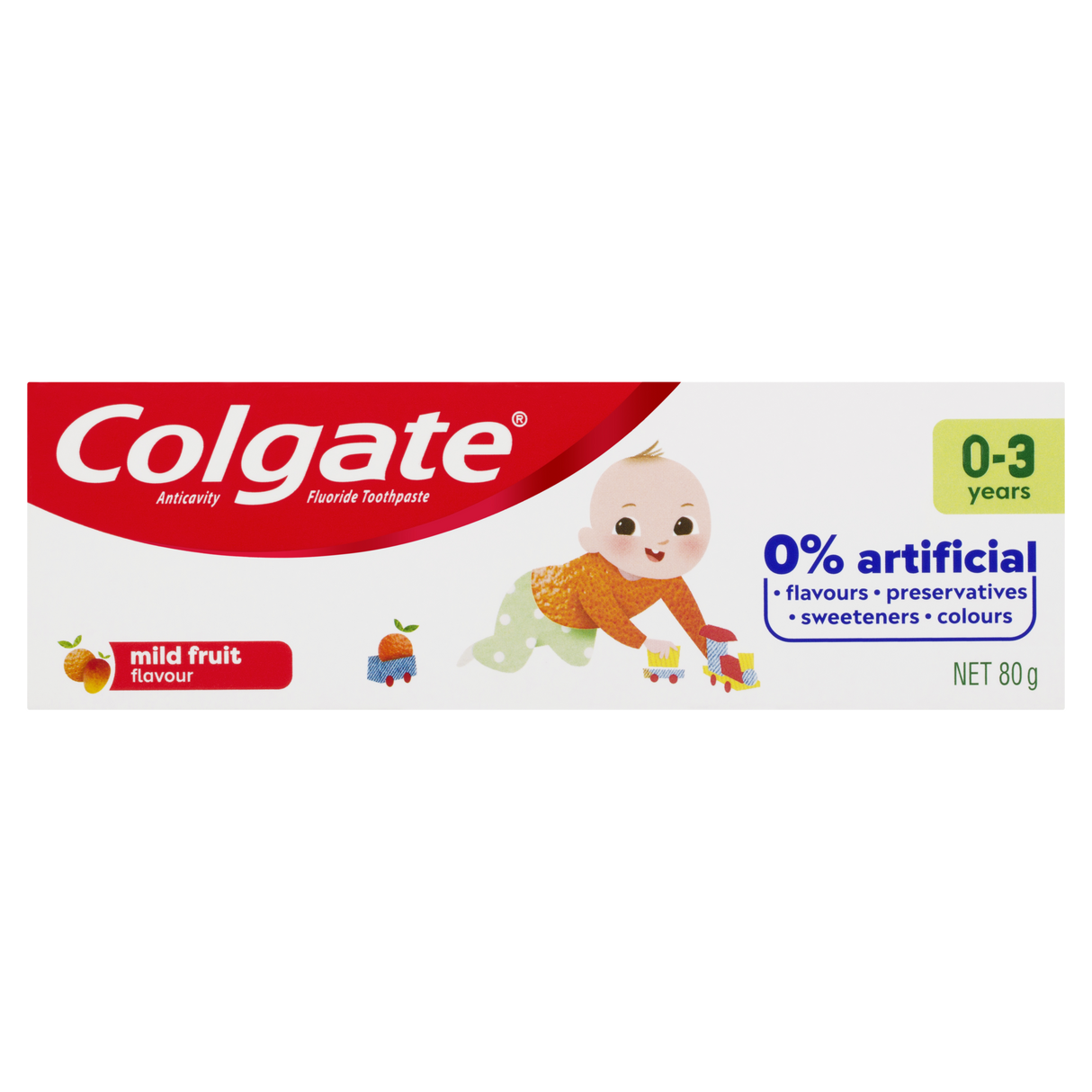 Colgate Kids Toothpaste 0-3 Years Mild Fruit Flavour 80g