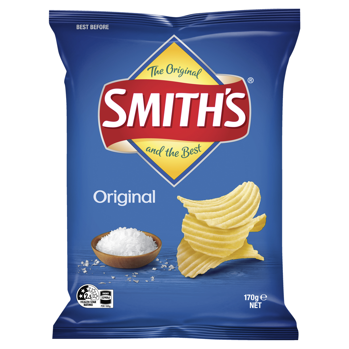 Smith's Crinkle Cut Original Potato Chips 170g