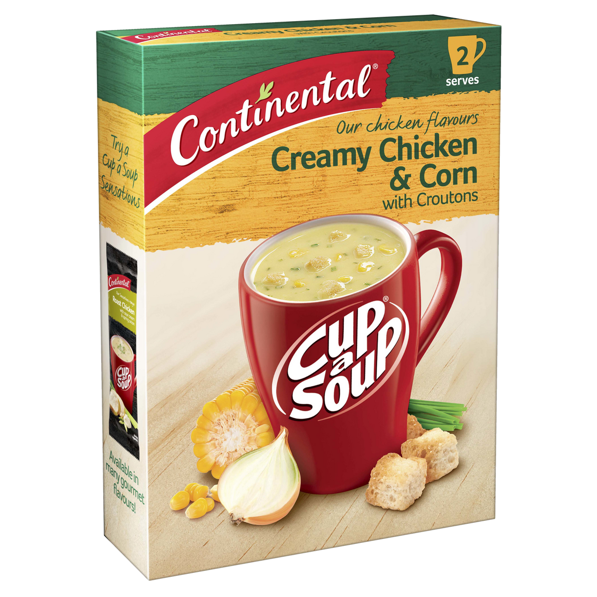 Continental Cup A Soup Creamy Chicken & Corn With Croutons 2 Pack
